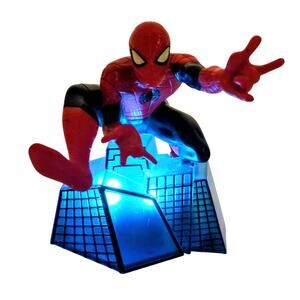 Marvel Spider-Man 4.5" Action Figure with Light-Up Display Base - Tested Works